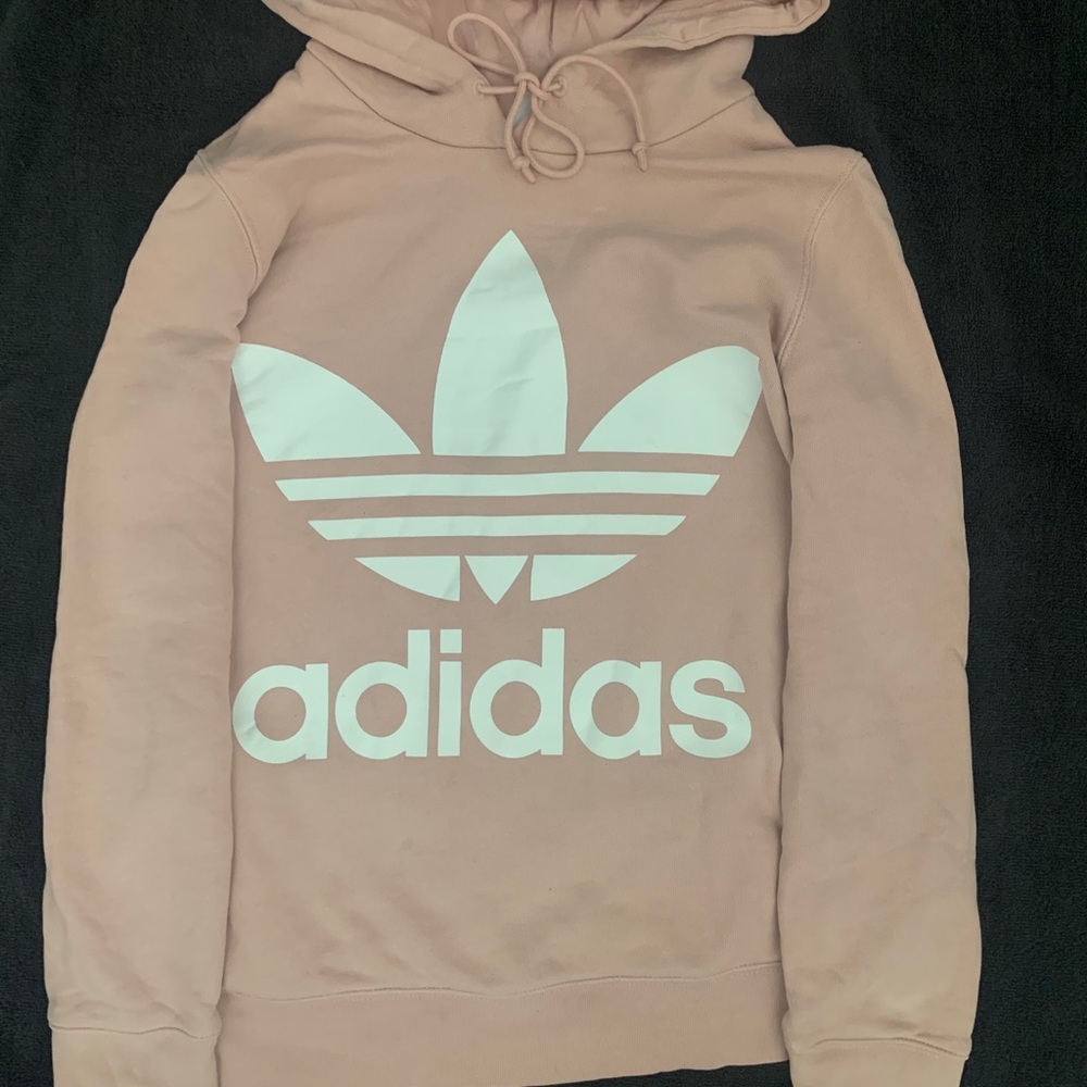 pink/peach adidas hoodie